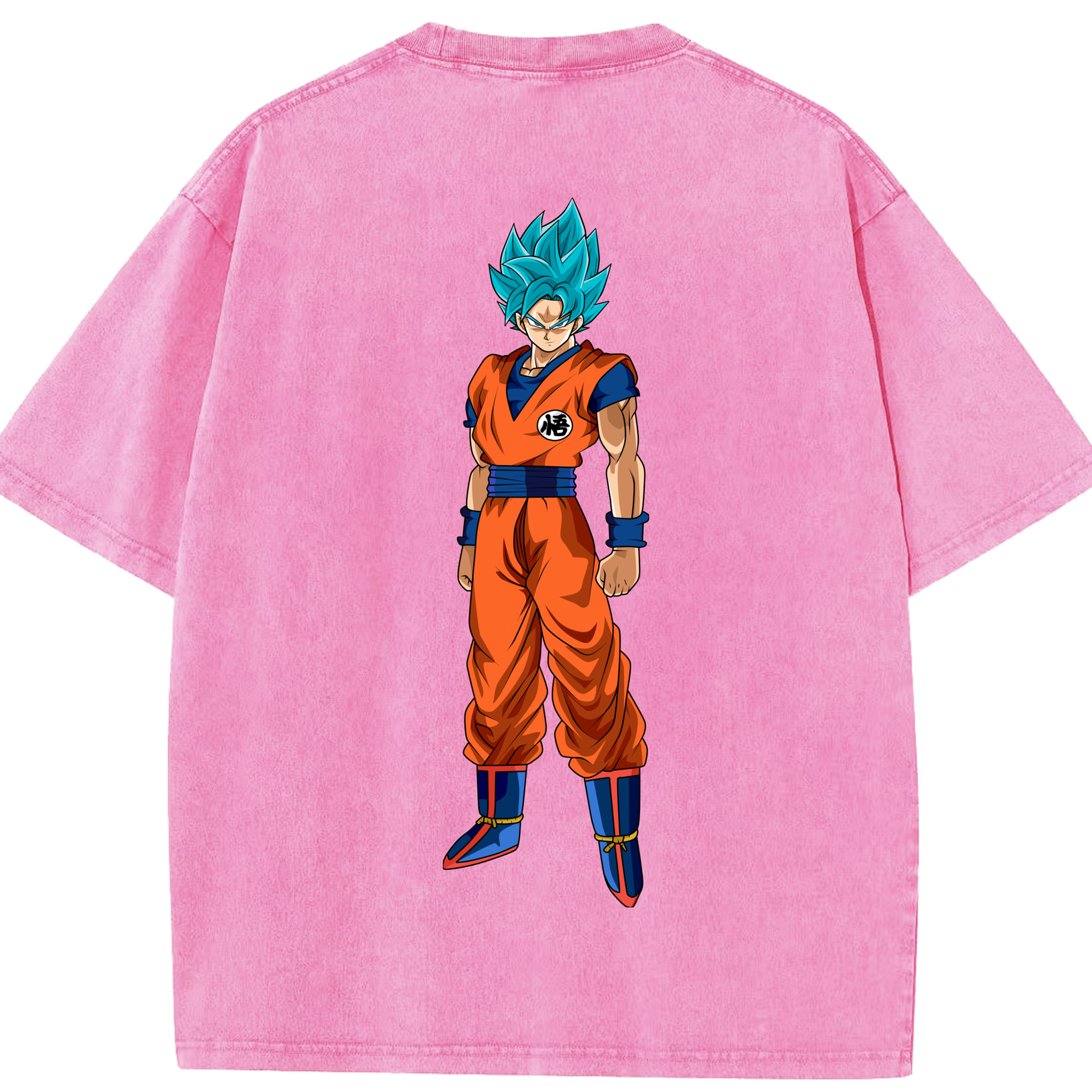 （画像用） ドラゴンボール 孫悟空（そん ごくう）Son Goku カカロット DRAGON BALL Kakarotto 綿100% ヴィンテージ風 半袖Tシャツ（背面プリント）